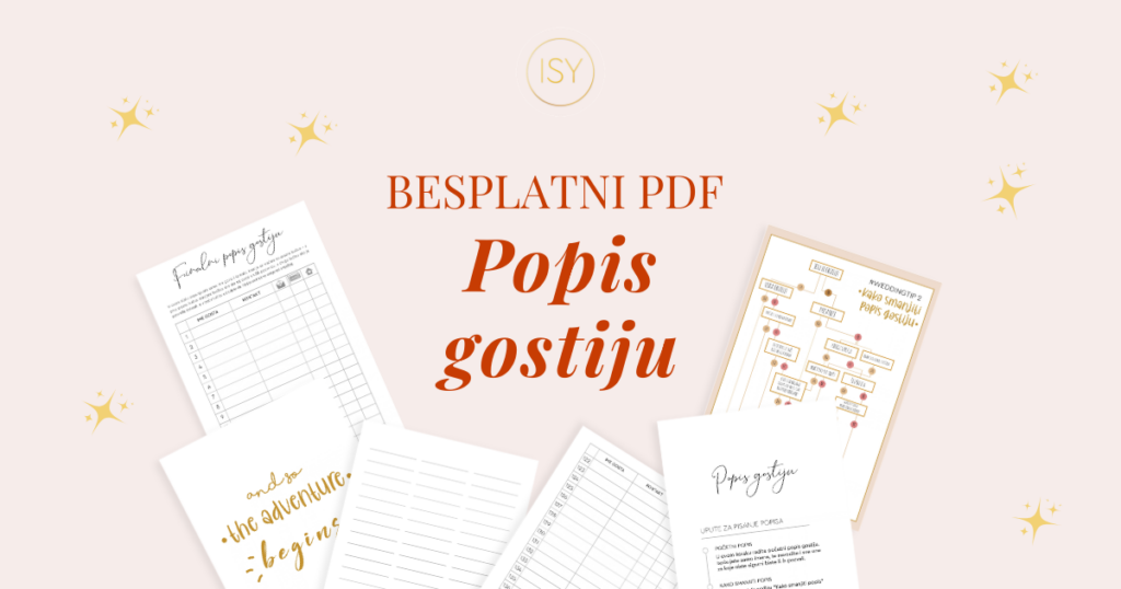 listovi na kojima su dijelovi popisa gostiju za vjenčanje i natpis besplatni pdf - popis gostiju